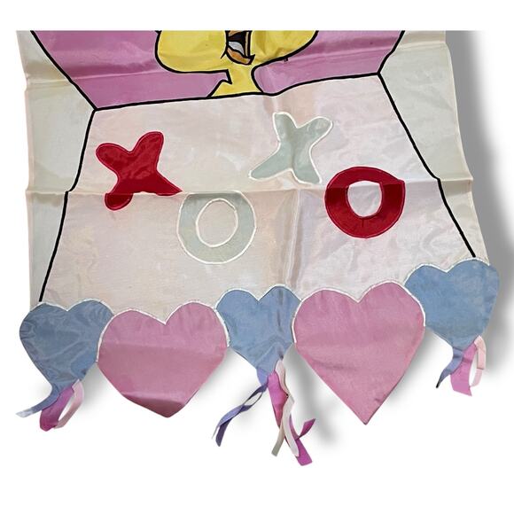 Vintage Tweety Bird Looney Tunes Flag Garden Windsculpt Spring Valentines 1999 - Picture 5 of 14